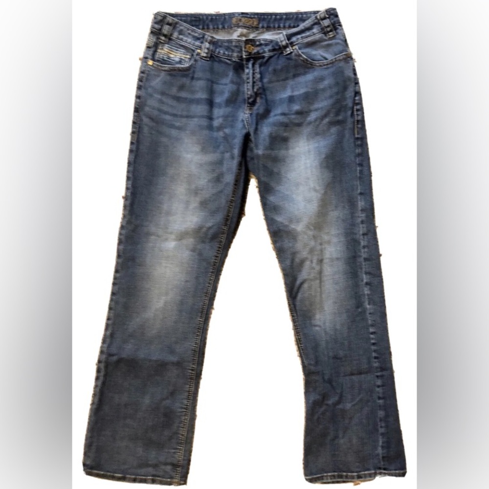 Rock & Roll Cowgirl Boyfriend Jeans 33 X 32 9" Rise -Western Bootcut Denim